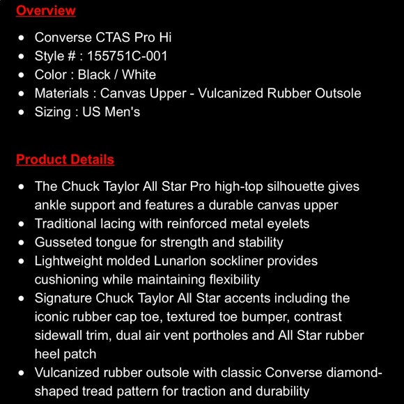 Converse CTAS Pro HI. 
(Discontinued model) - Picture 8 of 12